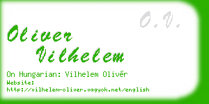 oliver vilhelem business card